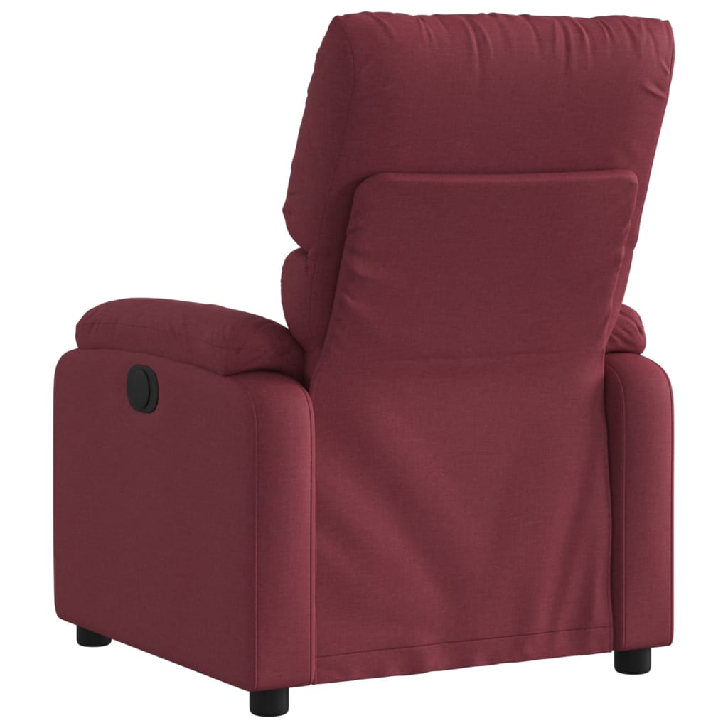 Fauteuil inclinable électrique Rouge bordeaux Tissu