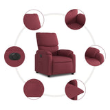 Fauteuil inclinable électrique Rouge bordeaux Tissu