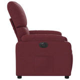 Fauteuil inclinable électrique Rouge bordeaux Tissu