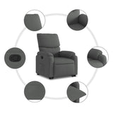 Fauteuil inclinable Gris foncé Tissu