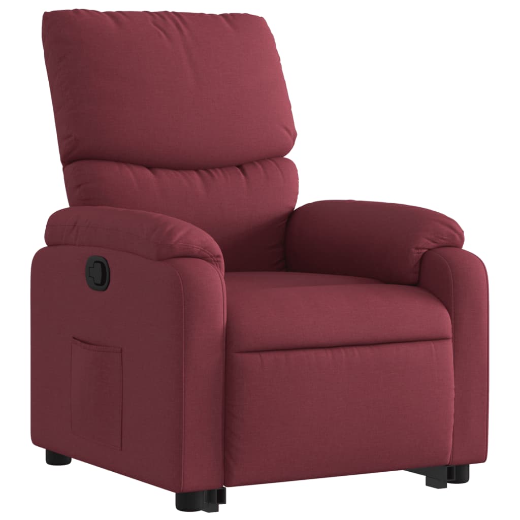 Fauteuil inclinable rouge bordeaux tissu