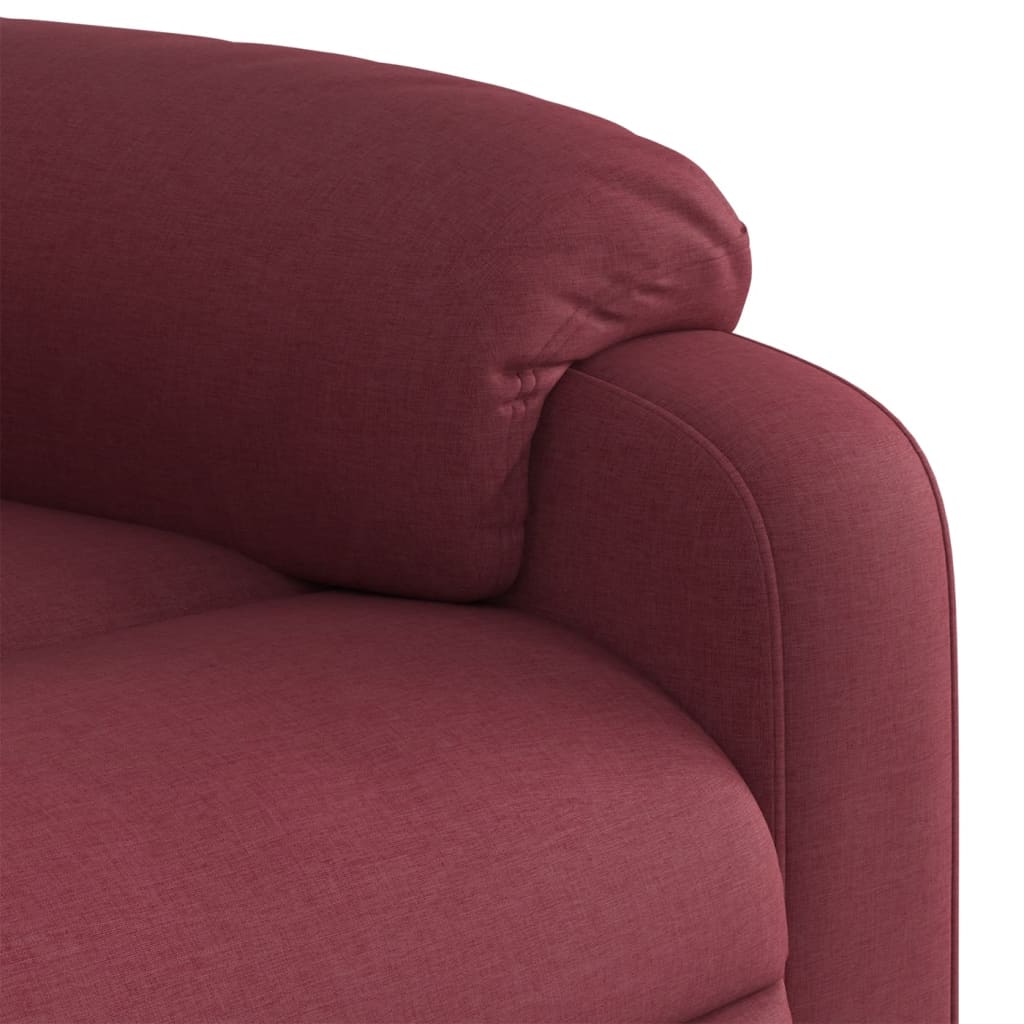 Fauteuil inclinable rouge bordeaux tissu