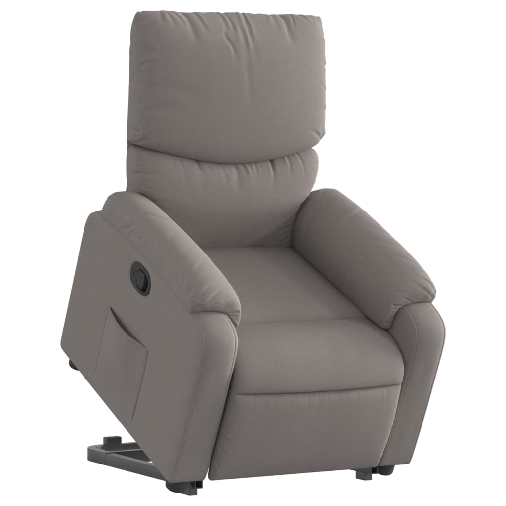 Fauteuil inclinable taupe tissu