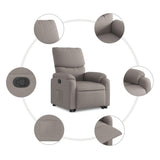 Fauteuil inclinable taupe tissu