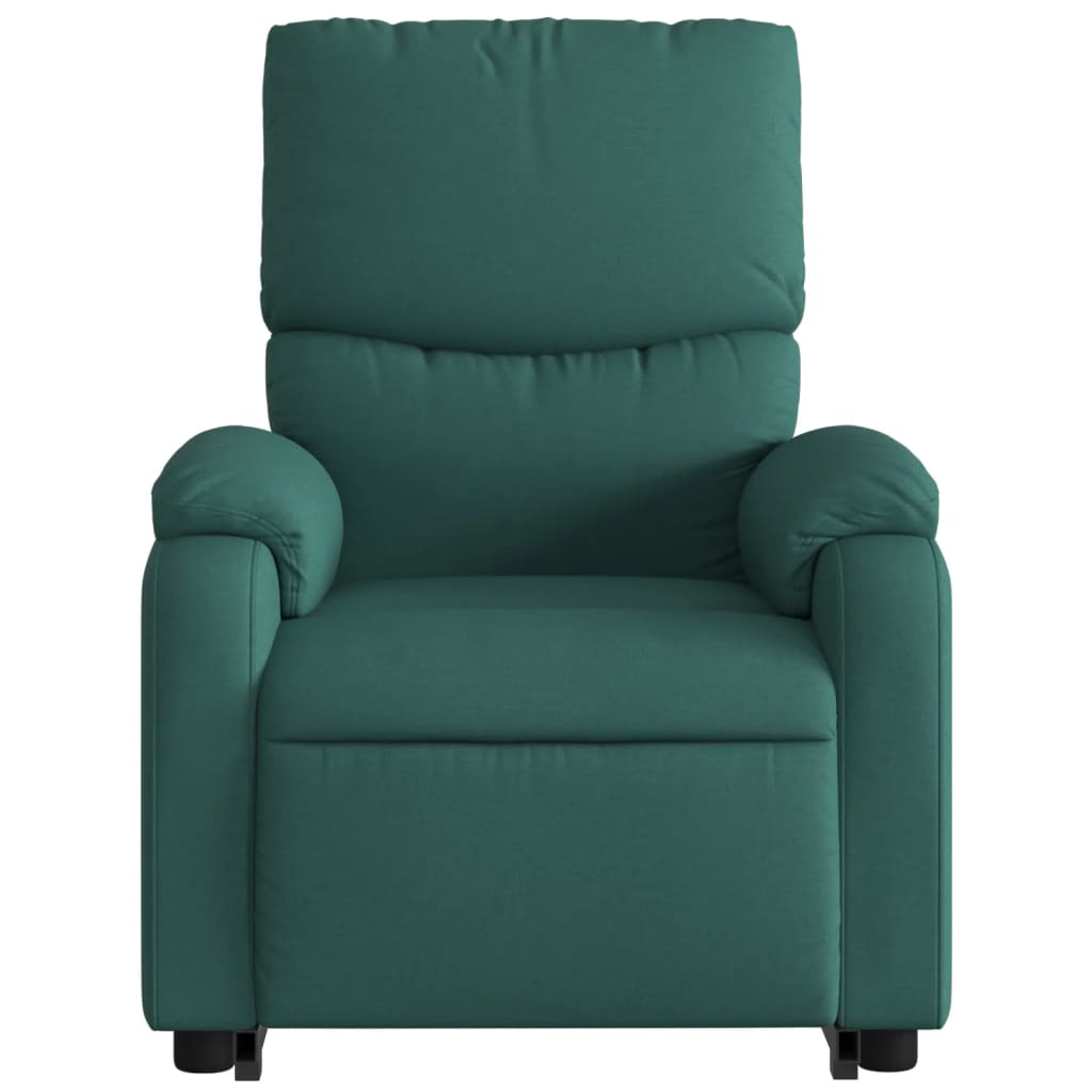 Fauteuil inclinable de massage Vert foncé Tissu