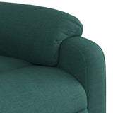 Fauteuil inclinable de massage Vert foncé Tissu