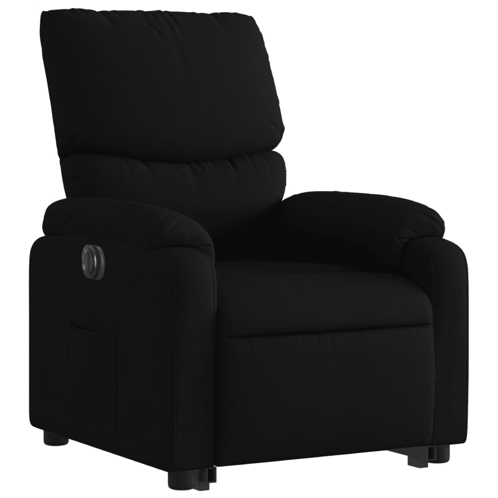 Fauteuil inclinable électrique noir tissu