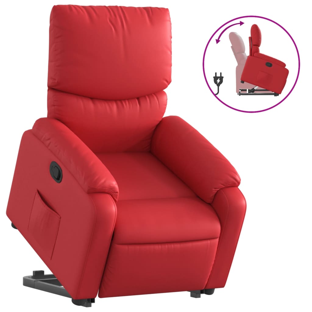 Fauteuil inclinable Rouge Similicuir