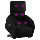 Fauteuil inclinable de massage Noir Similicuir