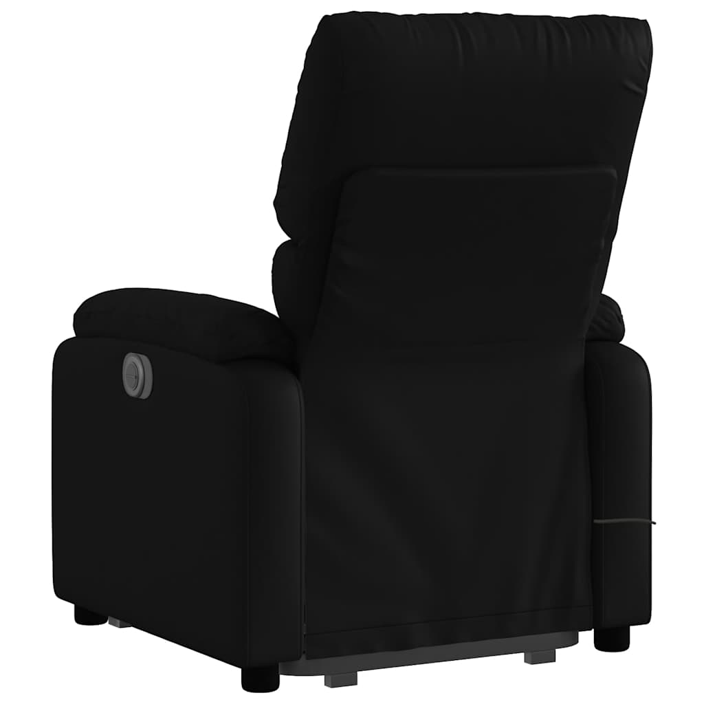 Fauteuil inclinable de massage Noir Similicuir