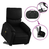 Fauteuil inclinable de massage Noir Similicuir