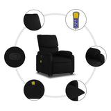 Fauteuil inclinable de massage Noir Similicuir