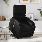 Fauteuil inclinable de massage Noir Similicuir