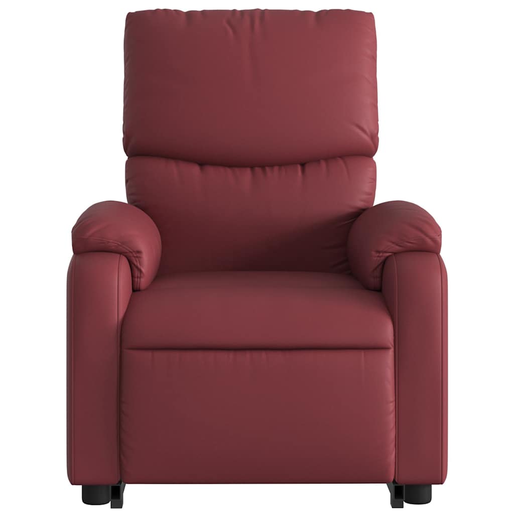 Fauteuil inclinable de massage Rouge bordeaux Similicuir