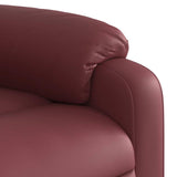 Fauteuil inclinable de massage Rouge bordeaux Similicuir