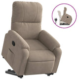 Fauteuil inclinable taupe tissu microfibre