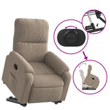 Fauteuil inclinable taupe tissu microfibre