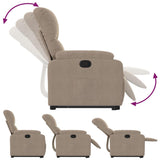 Fauteuil inclinable taupe tissu microfibre