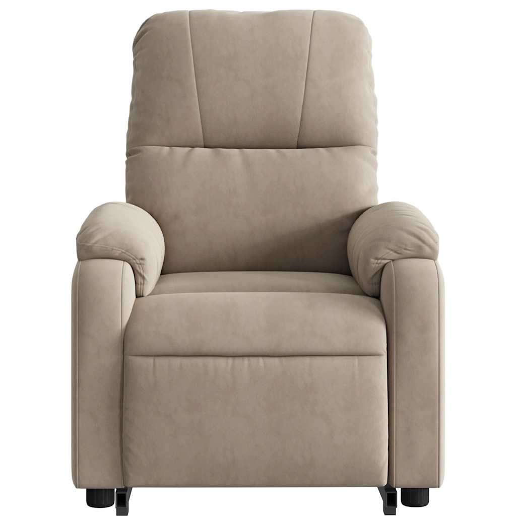 Fauteuil inclinable taupe tissu microfibre