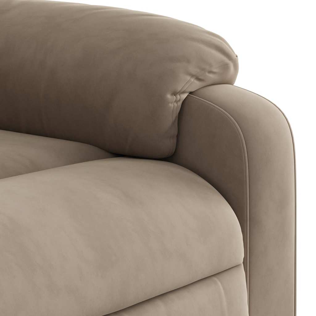 Fauteuil inclinable taupe tissu microfibre