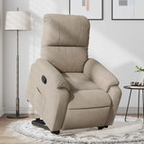 Fauteuil inclinable taupe tissu microfibre