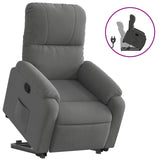 Fauteuil inclinable gris foncé tissu microfibre