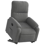 Fauteuil inclinable gris foncé tissu microfibre