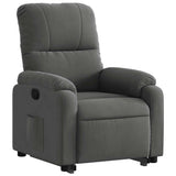 Fauteuil inclinable gris foncé tissu microfibre