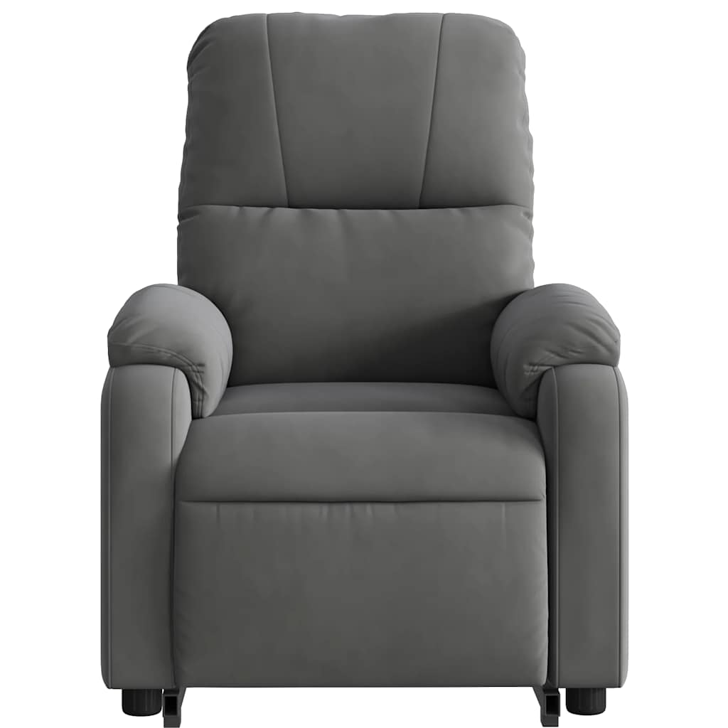 Fauteuil inclinable gris foncé tissu microfibre