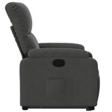 Fauteuil inclinable gris foncé tissu microfibre