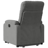 Fauteuil inclinable gris foncé tissu microfibre