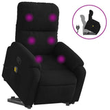 Fauteuil inclinable de massage noir tissu microfibre