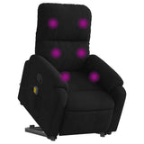 Fauteuil inclinable de massage noir tissu microfibre