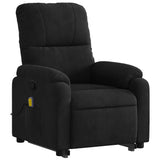 Fauteuil inclinable de massage noir tissu microfibre