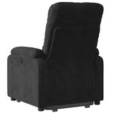 Fauteuil inclinable de massage noir tissu microfibre