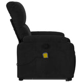 Fauteuil inclinable de massage noir tissu microfibre