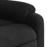 Fauteuil inclinable de massage noir tissu microfibre