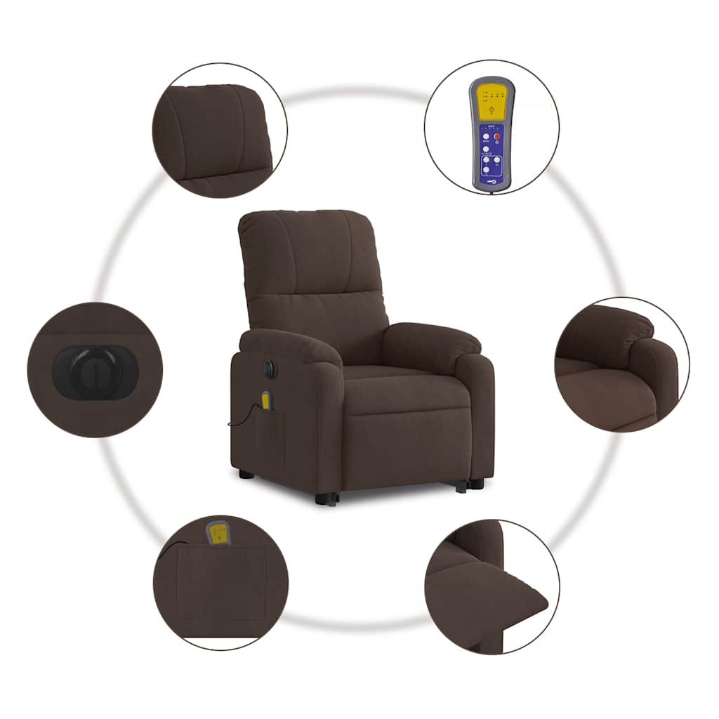 Fauteuil inclinable de massage électrique marron