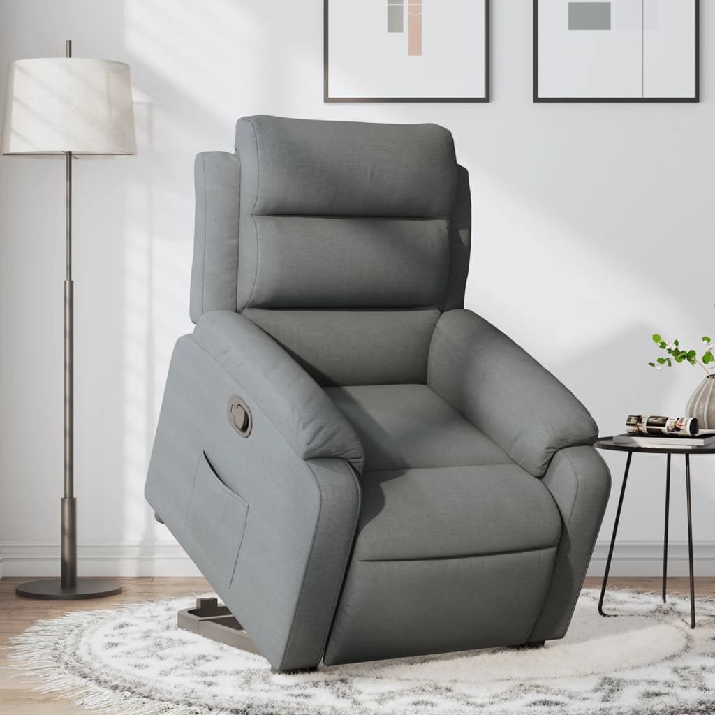 Fauteuil inclinable Gris foncé Tissu