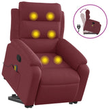 Fauteuil inclinable de massage Rouge bordeaux Tissu