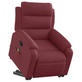 Fauteuil inclinable de massage Rouge bordeaux Tissu