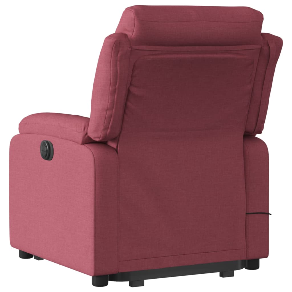 Fauteuil inclinable de massage Rouge bordeaux Tissu