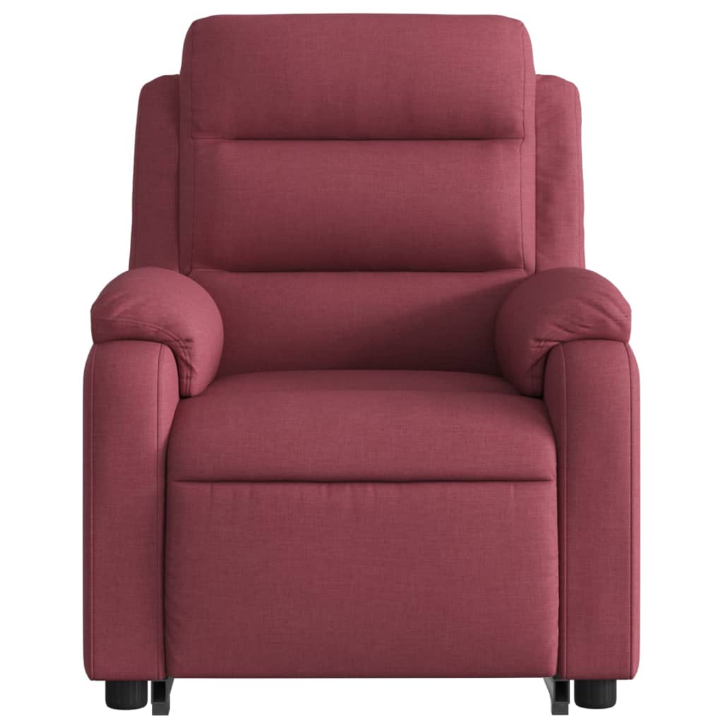 Fauteuil inclinable de massage Rouge bordeaux Tissu