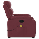 Fauteuil inclinable de massage Rouge bordeaux Tissu