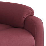 Fauteuil inclinable de massage Rouge bordeaux Tissu