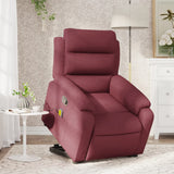 Fauteuil inclinable de massage Rouge bordeaux Tissu