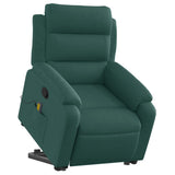 Fauteuil inclinable de massage Vert foncé Tissu