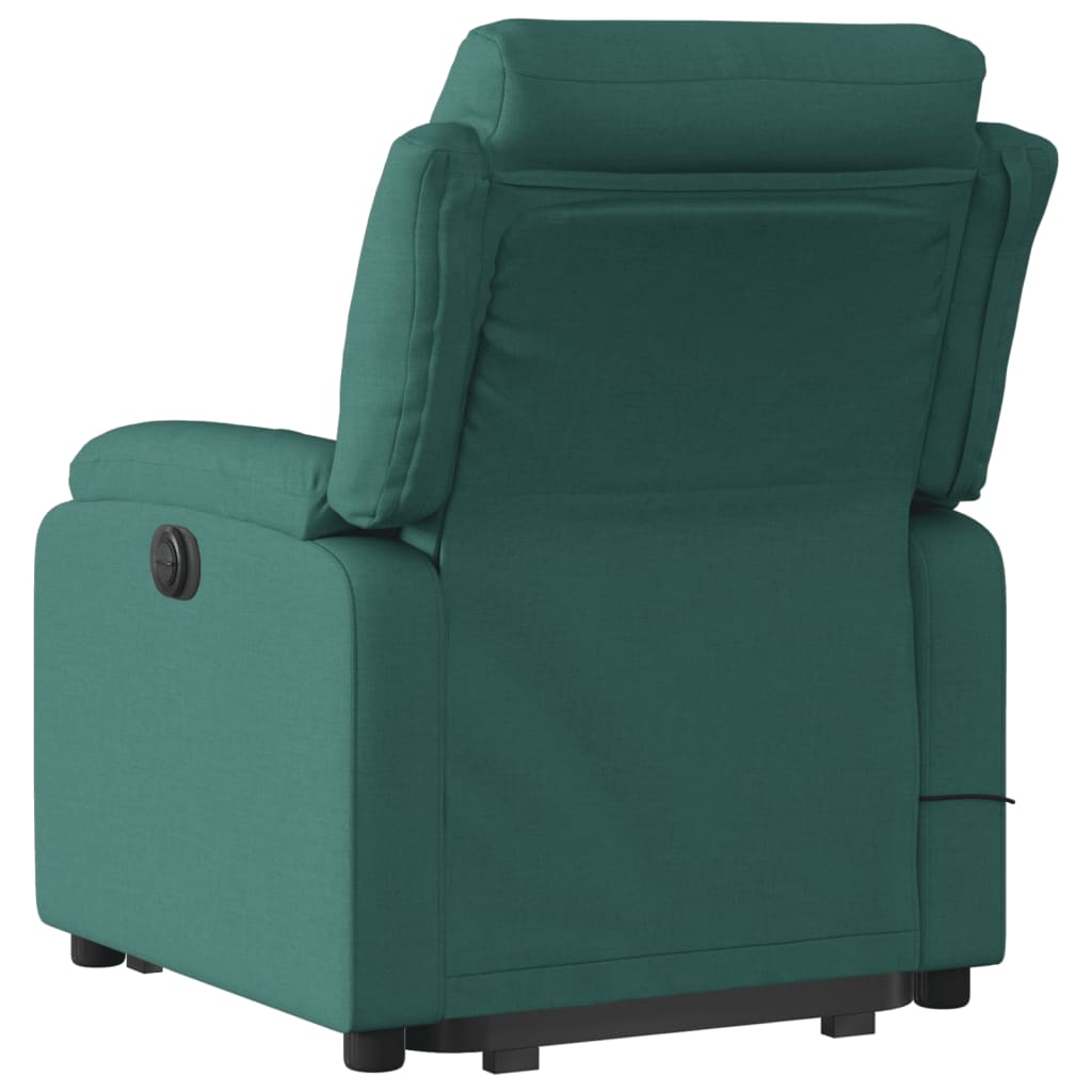 Fauteuil inclinable de massage Vert foncé Tissu