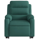 Fauteuil inclinable de massage Vert foncé Tissu