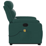 Fauteuil inclinable de massage Vert foncé Tissu